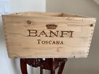 Made in Italy WINE Crate BANFI TOSCANA TUSCANY Vineyard Italian STORAGE Wood BOX