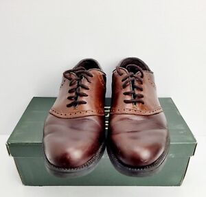 Nunn Bush Shoes Mens 9.5 M Oxford Brown Leather Dress Lace Up Shoes 83910-51