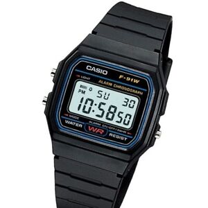 Casio F91W Classic Resin Strap Digital Waterproof Sport Watch - Black