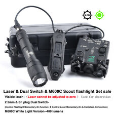 WADSN Airsoft PEQ Red Green Laser Hunting M600 Flashlight Dual Control Kit
