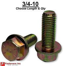 3/4-10 Grade 8 Flange Frame Bolt Yellow Zinc Plated (All Sizes & Qty's) 3/4