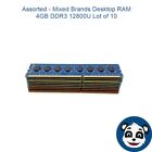 Assorted - Mixed Brands Desktop RAM 4GB DDR3 12800U Lot of 10