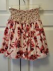 Girl Eliane Et Lena Anis Pink Smocked Waist Floral Skirt Size 8A 8 Years