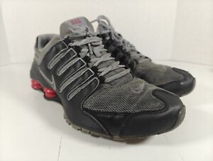 Nike Shox NZ SI Running Shoes Dark Grey Red 2011 378341-039 Men’s Size 11 Rough