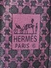 HERMES Necktie Tie pink all over pattern Chain 100% Silk made in France 59