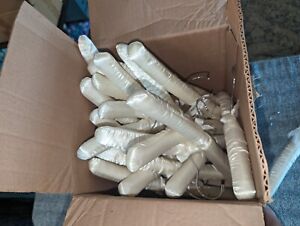 New Listing16 inch Padded Satin Sweater Hangers Lot of 20 Ivory