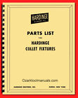 Hardinge Collet Index Fixtures Parts Manual & Bulletin Covers H-4, HV-4 5C 1130
