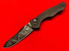 Discontinued Benchmade USA 810 Contego Osborne Etched Blade Knife!