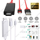 HDMI Mirroring Cable Phone to AV TV HDTV Cord For iPhone 14 13 12 11 XR XS 8 7 6