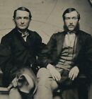 New ListingAntique Tintype Photo - Young Men Dapper Affectionate Buds Muttonchops Gay Int