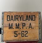 Antique Dairy Wooden Milk Bottle Crate - Dairyland M. M. P. A. 5-62