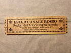 1 Rare Wine Wood Panel Ester Canale Rosso Vintage CRATE BOX SIDE 10/23 a1240