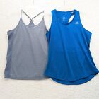 Lot of 2 NIKE DRI FIT Adidas Climalie GYM RUNNING WORK OUT TANK TOP Medium