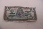 Vintage Bank of Canada $1 bill - Ottawa, Jan 2, 1937 - #3035737 - tattered
