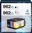 4Pk 962XL Ink Cartridges for HP 962 OfficeJet 9010 9015 9016 9018 9020 9025 9028