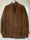 VTG Polo Ralph Lauren Men's Jacket Cowboy Rancher Distressed Rough Out Leather L