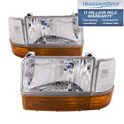 Headlights Euro Chrome 6 Piece Set W/Xenons Fits 92-96 F150/F250/Ford Bronco (For: 1996 Ford F-150)