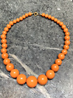 Vintage Graduated Butterscotch Amber Bead Necklace