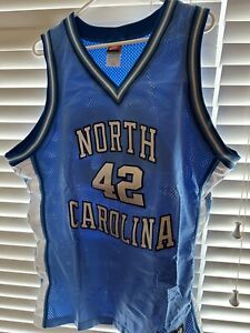 Authentic Stitched Jerry Stackhouse North Carolina Basketball Jersey, Size 48