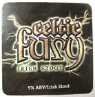 CELTIC FURY IRISH STOUT Beer COASTER, Mat, DuClaw Brewing, MARYLAND 2012
