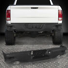 For 09-23 Dodge Ram 1500/Classic Black Steel Rear Bumper w/ Dual Exhaust Holes (For: 2020 Ram 1500 Classic)