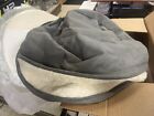 snoozer Pet Cave tan Snuggly Round Soft Bed for Small Dog or Cat gray