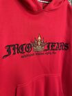 Vintage Y2K Skater Red JNCO Jeans Embroidered Logo Crown Pullover Hoodie XXL