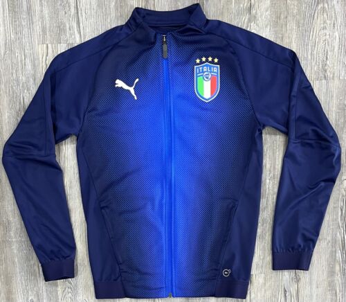 2017 Puma Italy National Soccer Football Track Jacket Youth Size XL