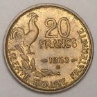 1953 B France French 20 Francs Rooster Coin VF+
