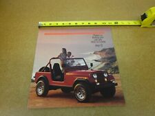 1986 Jeep CJ CJ-7 Wrangler sales brochure 12 pg ORIGINAL literature