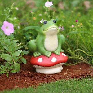 8.5'' H Frog Outdoor Garden Statue Yard Patio Lawn Decor Gift Mother Day
