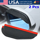 2PCS Carbon Fiber Black Mirror Rain Visor Guard For Car Auto Accessories (For: 2012 Kia Sportage)