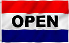 OPEN Flag Red White Blue Store Banner Advertising Pennant Business Sign 3'x5'