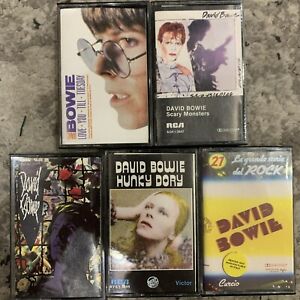 New ListingDavid Bowie Cassette Tape Lot Of 5 - Tonight, Scary Monsters, Self Titled Import
