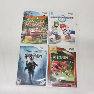 New Listing#4 Nintendo Wii Games Lot w/ Donkey Kong Country Returns, Mario Kart, Pikmin 2 +