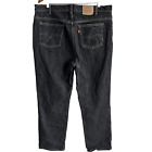Vintage Levis Jeans Mens 38x28* Black 619 Straight Leg Orange Tab Workwear Denim