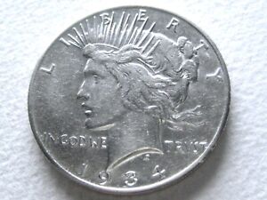 1934-S Peace Dollar, Coveted Date Very Strong Details (25-J)+++++