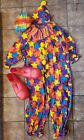 Vintage Rubies Professional Clown Costume Adult Star Red Plastic Shoes Hat Wig