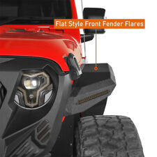 Front Fender Flares w/ Turn Signal Lights Fit Jeep Wrangler 18-24 JL & Gladiator