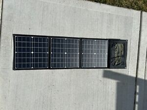60W Foldable Solar Panel with Connectors for Solar Generator, and USB A/C ports