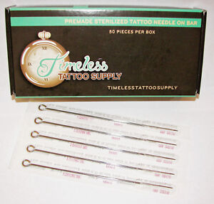 50 Professional Tattoo Needles 3 Round Liners sterilized Traditional