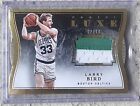Larry Bird 2/10 2015-16 Panini Luxe Gold Die-Cut Game Used 2 Color Patch Celtics