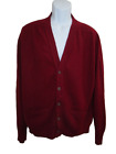 Saks Fifth Avenue 100% Cashmere Made in Scotland Darker Red Vintage Cardigan 46