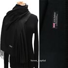 Womens Mens 100% Cashmere Scotland Oversized Blanket Wool Scarf Shawl Wrap Solid