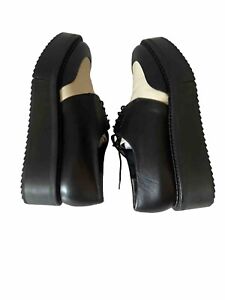 Clergerie Bree Oxford Platform Shoes Color Block Black US 9 40 NWOB $529 Lace Up