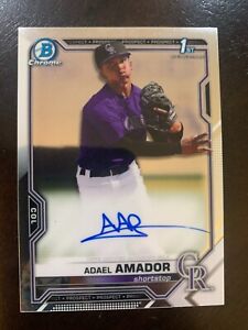 New Listing2021 Bowman Chrome Adael Amador Auto 1st #CPA-AAM  Rockies RC Card Rookie