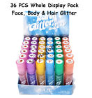 Amuse Roll On Face Body Hair Glitter Wholesale Display Bulk Pack 36 PCS Set