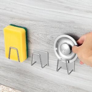 1-3Pc Adhesive Sponge Holder Sink Caddy for Kitchen  Accessories Steel Good
