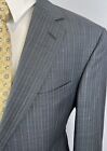 Hart Schaffner Marx Men’s Gray Pinstripe 100% Wool Suit Size 44 R Pants 38 X 30