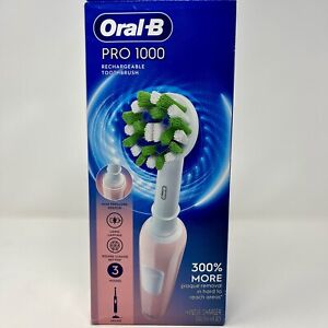 New ListingOral-B Pro 1000 Rechargeable Electric Toothbrush 3 Cleaning Modes - Pink
